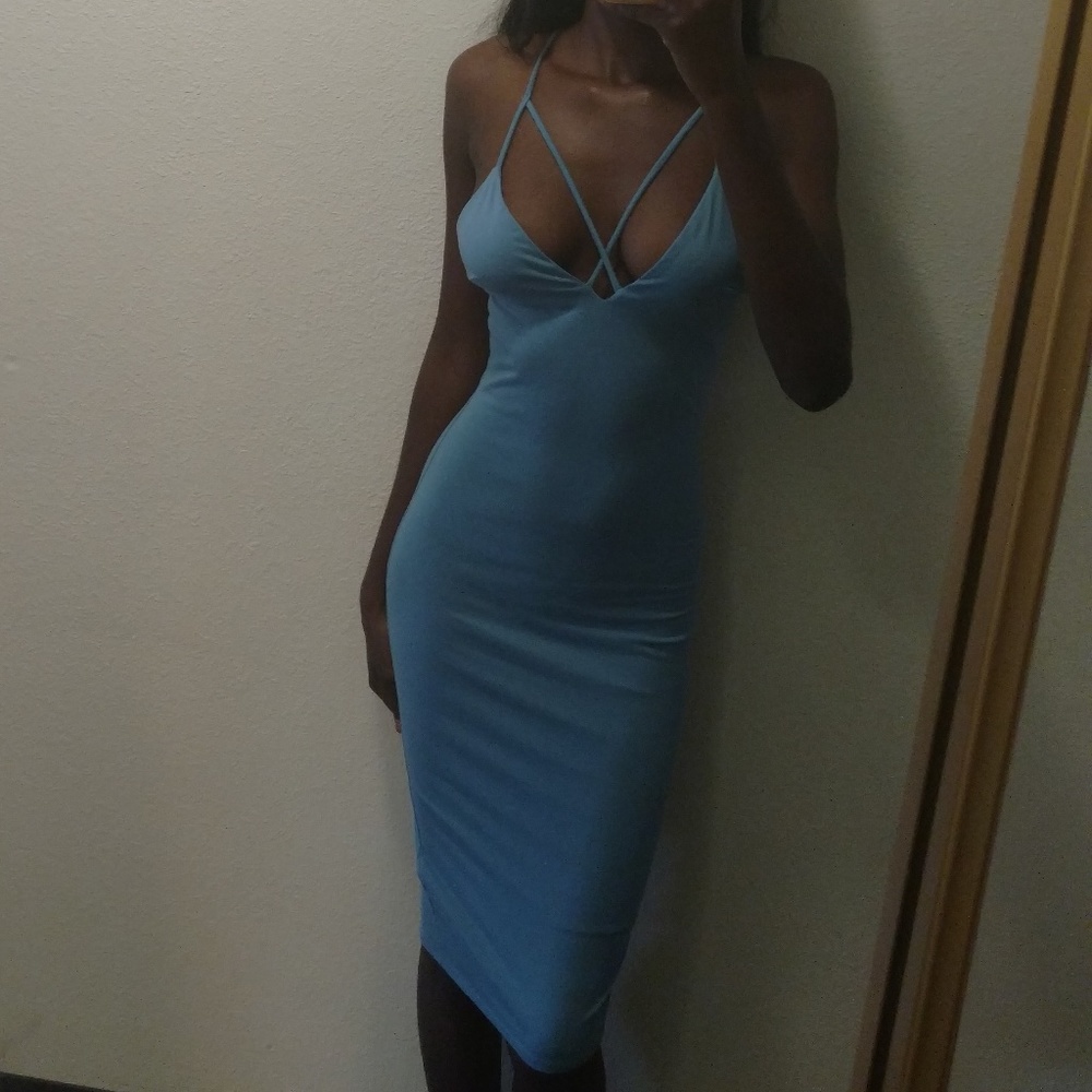 Windsor Criss Cross Spaghetti Strap Bodycon Dress